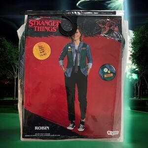 Stranger Things Women's Junior Small New In Package Robin Video Store Costume
